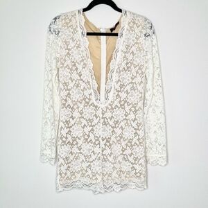 Olivaceous White Lace Jumpsuit